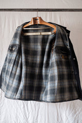 [~ 40's] แจ็คเก็ตหนัง le Corbusier French Vintage Jacket "Collar Wool"