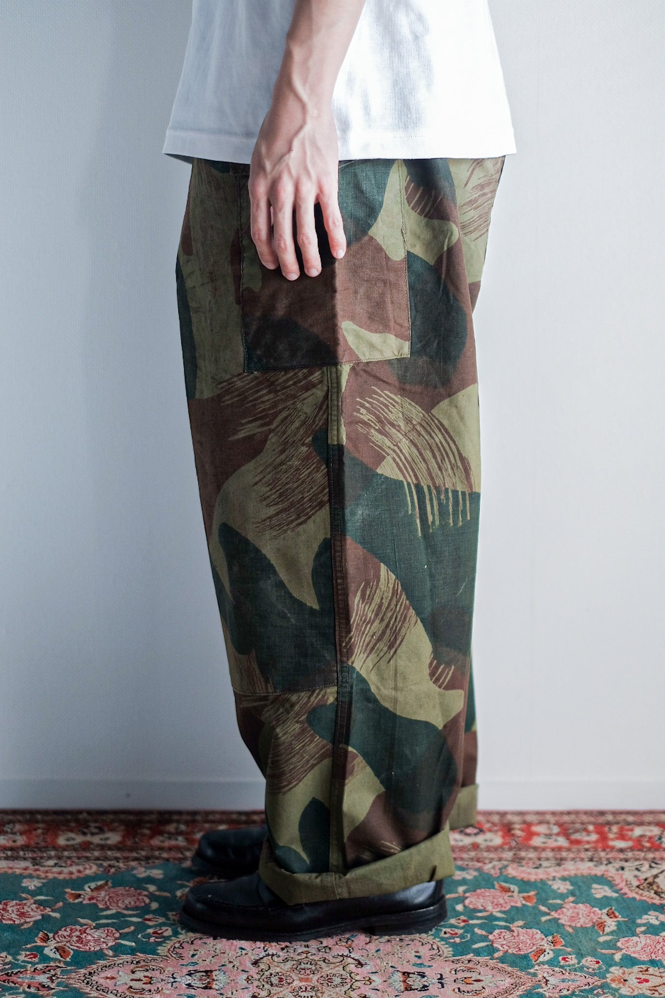 【~50's】Belgian Army Brushstroke Camo Airborne Pant Size.6