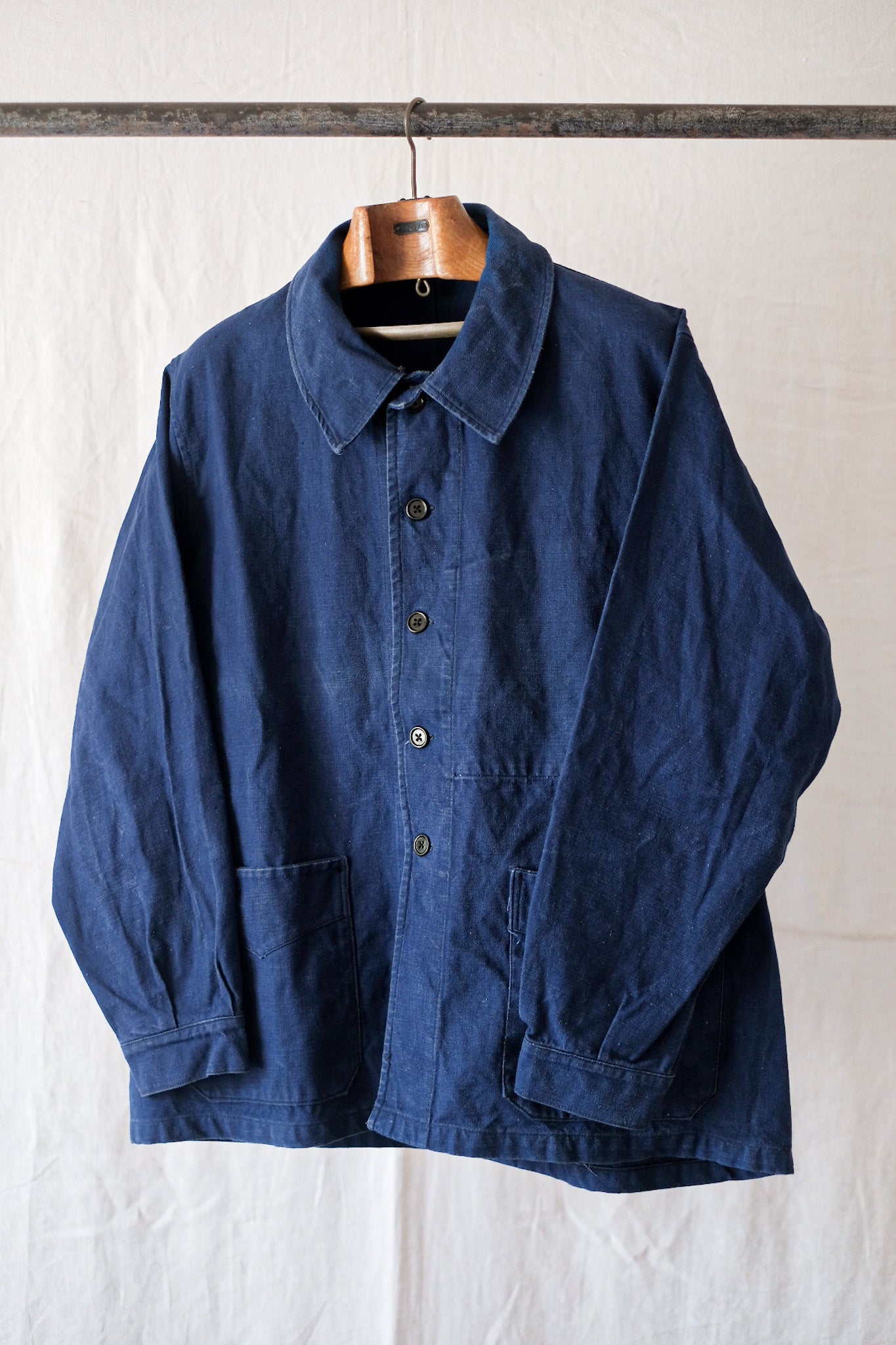 [〜40年代]法國復古藍色棉質棉質夾克