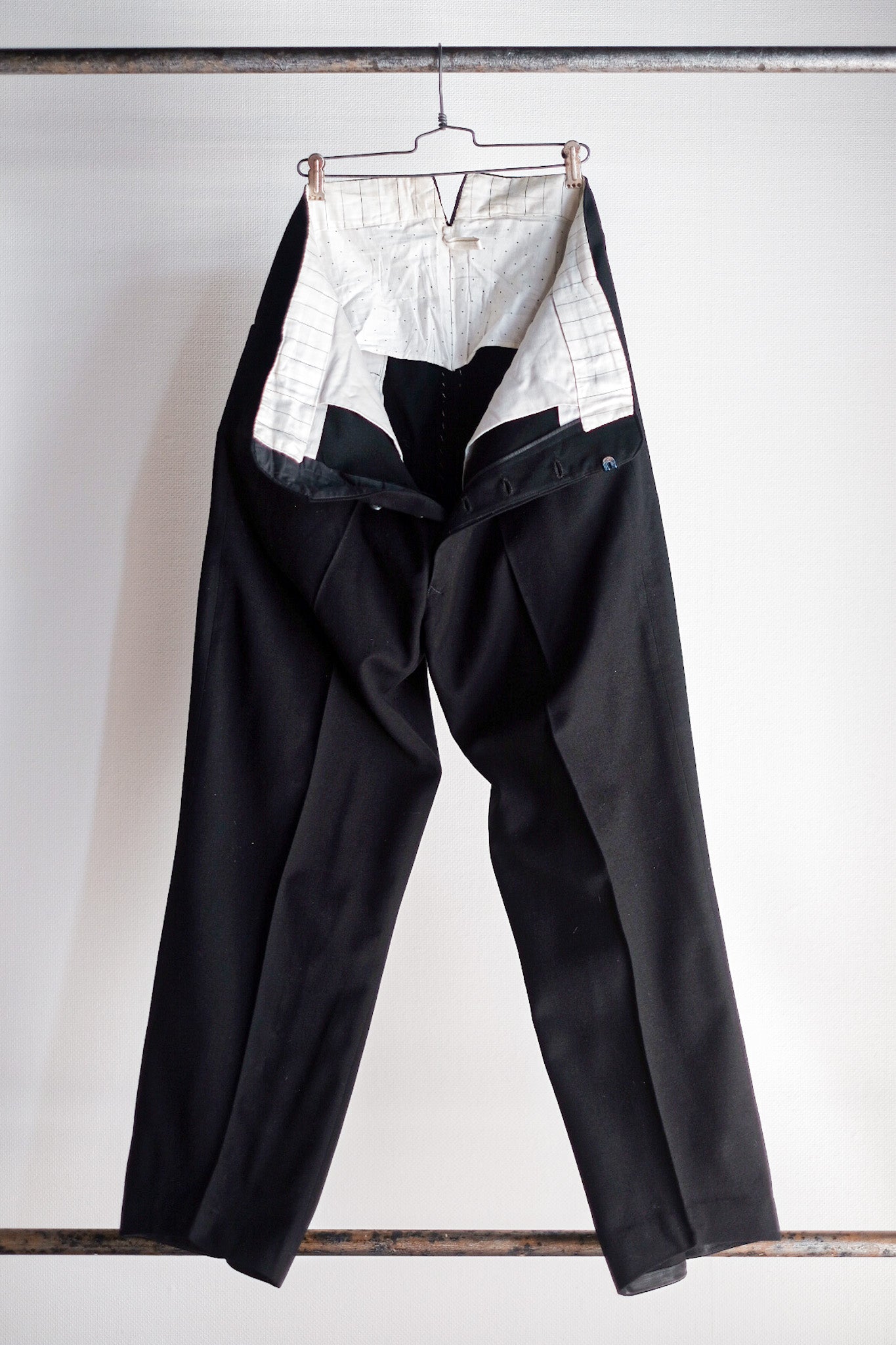 ［~40's］German Vintage Black Wool Trousers