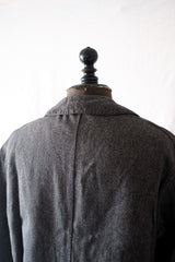 【~30's】French Vintage Black Chambray Duster Coat