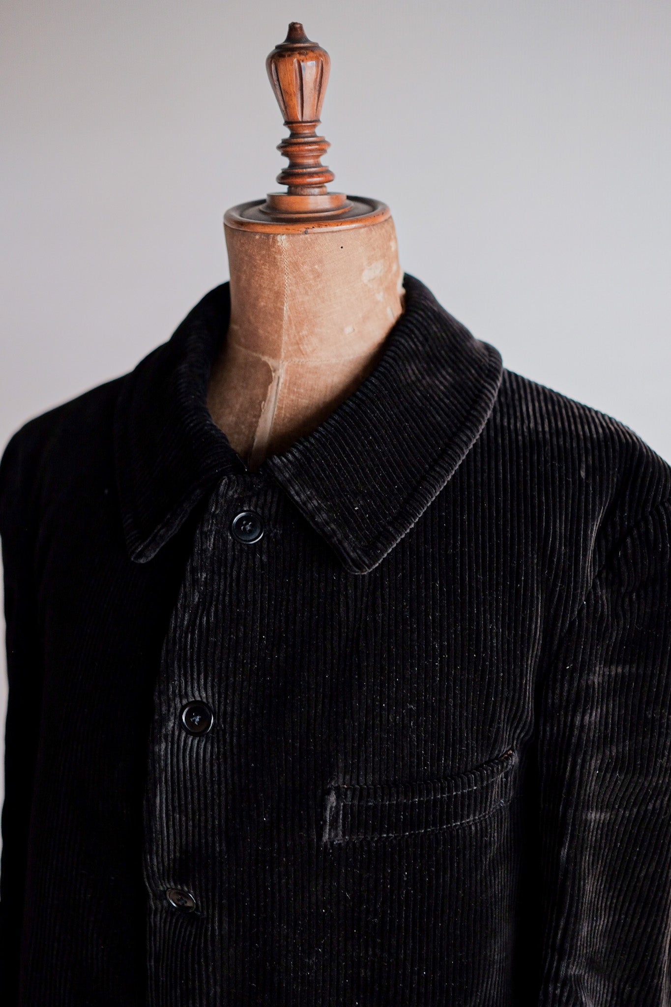 【~40's】French Vintage Black Corduroy Work Jacket