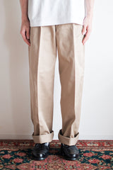 [~ 60's] กองทัพฝรั่งเศส M52 เสื้อกางเกงขนาดของ Chino ขนาด 80m "Dead Stock"