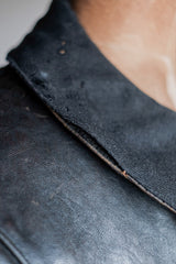 【~30's】French Vintage Le Corbusier Leather Work Jacket "Wool Collar"