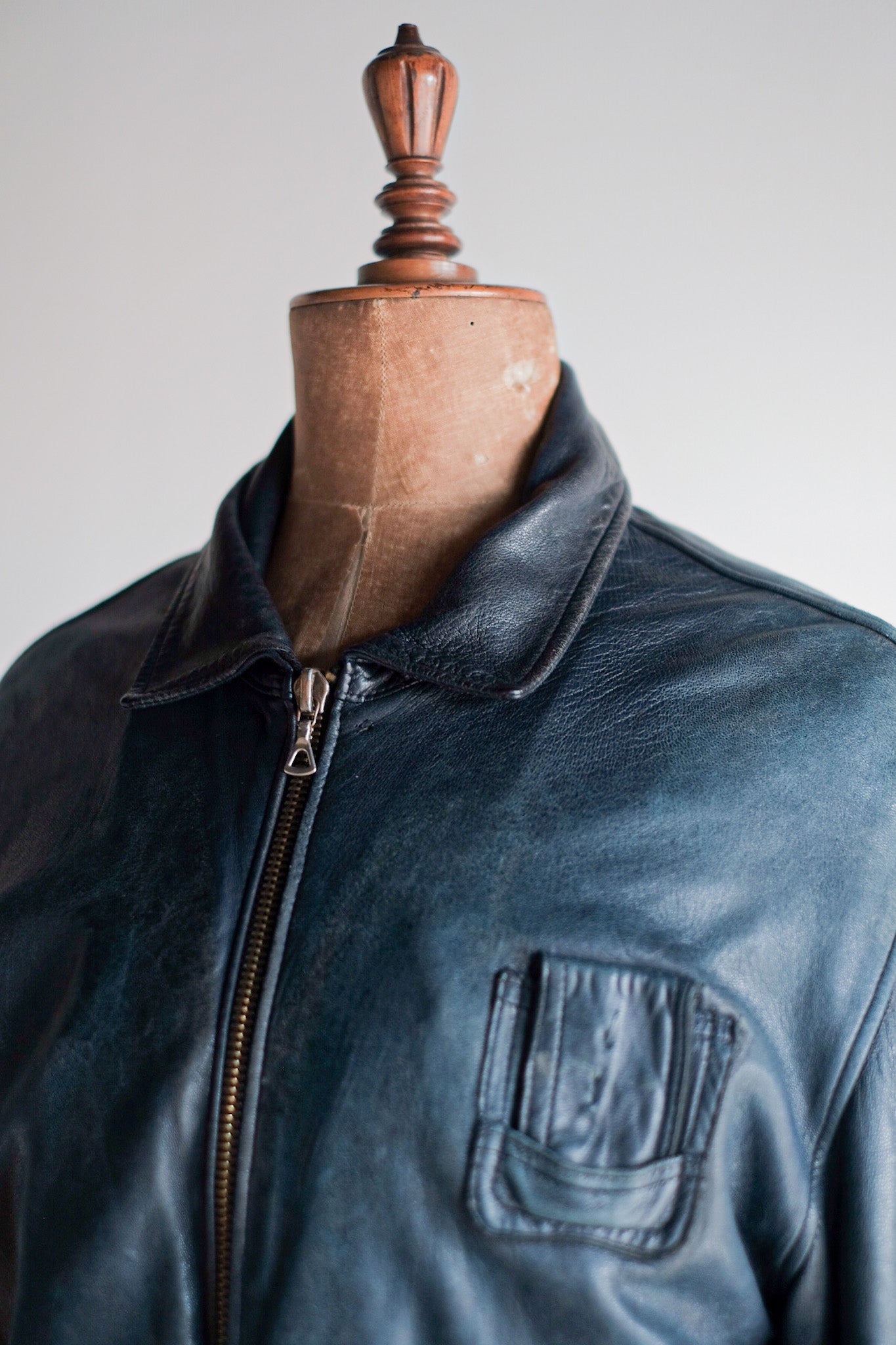 80's】French Air Force Pilot Leather Jacket