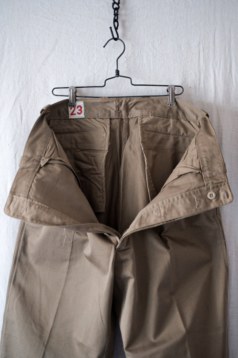 60's] French Army M52 CHINO TROUSERS SIZE.23 