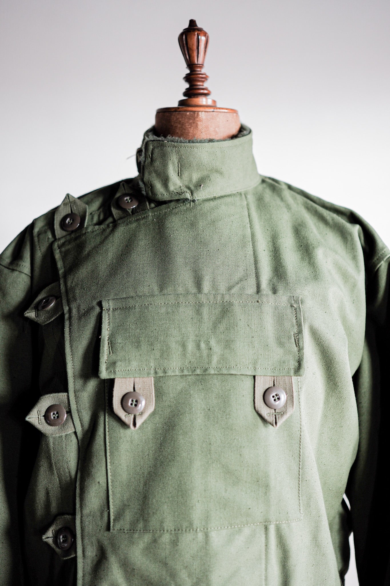 【~60's】Swedish Army Dispatch Rider Motorcycle Jacket With Liner Size.C48 "Dead Stock"