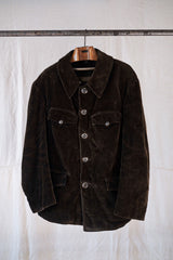 [~ 40's] แจ็คเก็ต Hunting Gamekeeper ของ French Vintage Brown