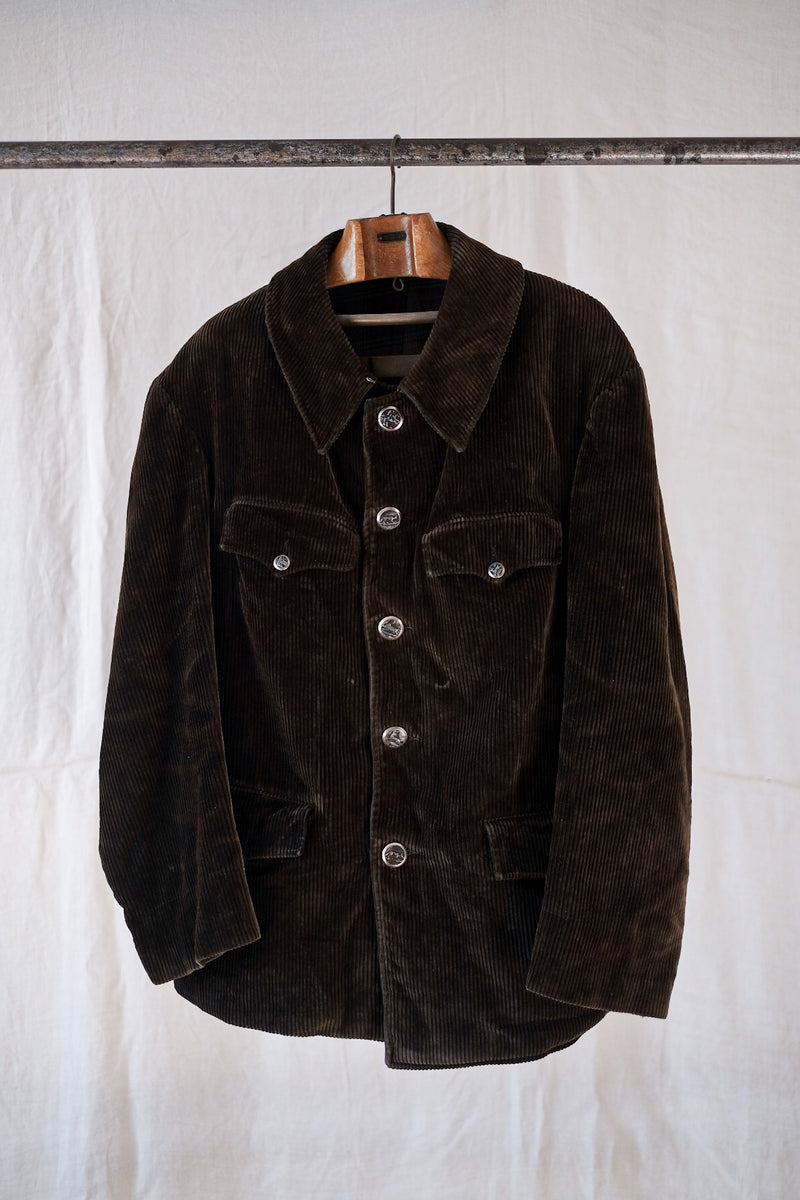 [~ 40's] แจ็คเก็ต Hunting Gamekeeper ของ French Vintage Brown