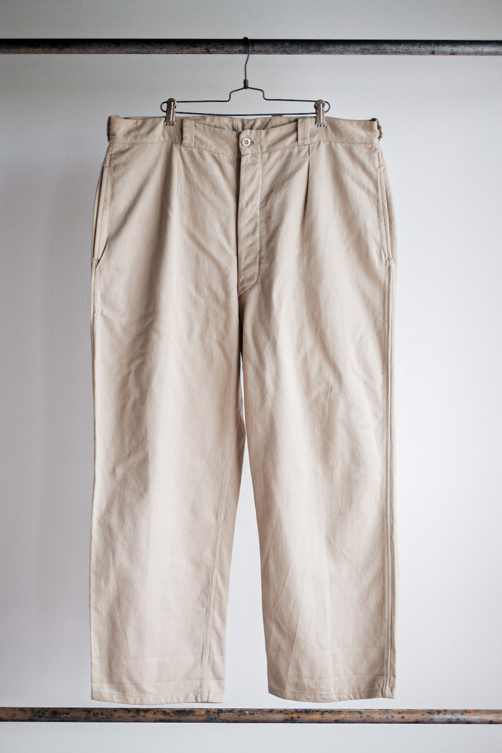 【~60's】French Army M52 Chino Trousers Size.16 "Dead Stock"