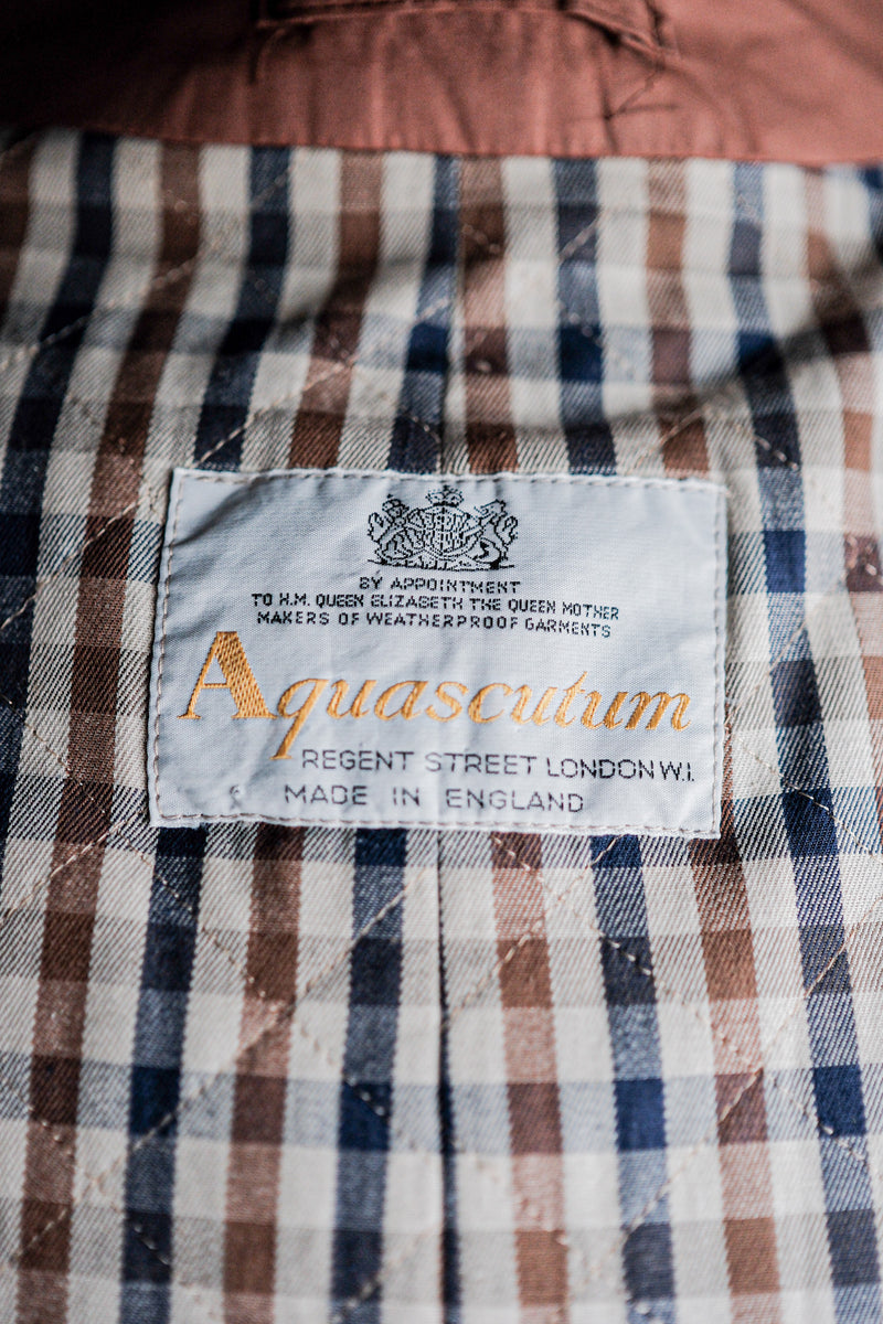 【~80's】Vintage Aquascutum Single Raglan Soutien Collar Coat