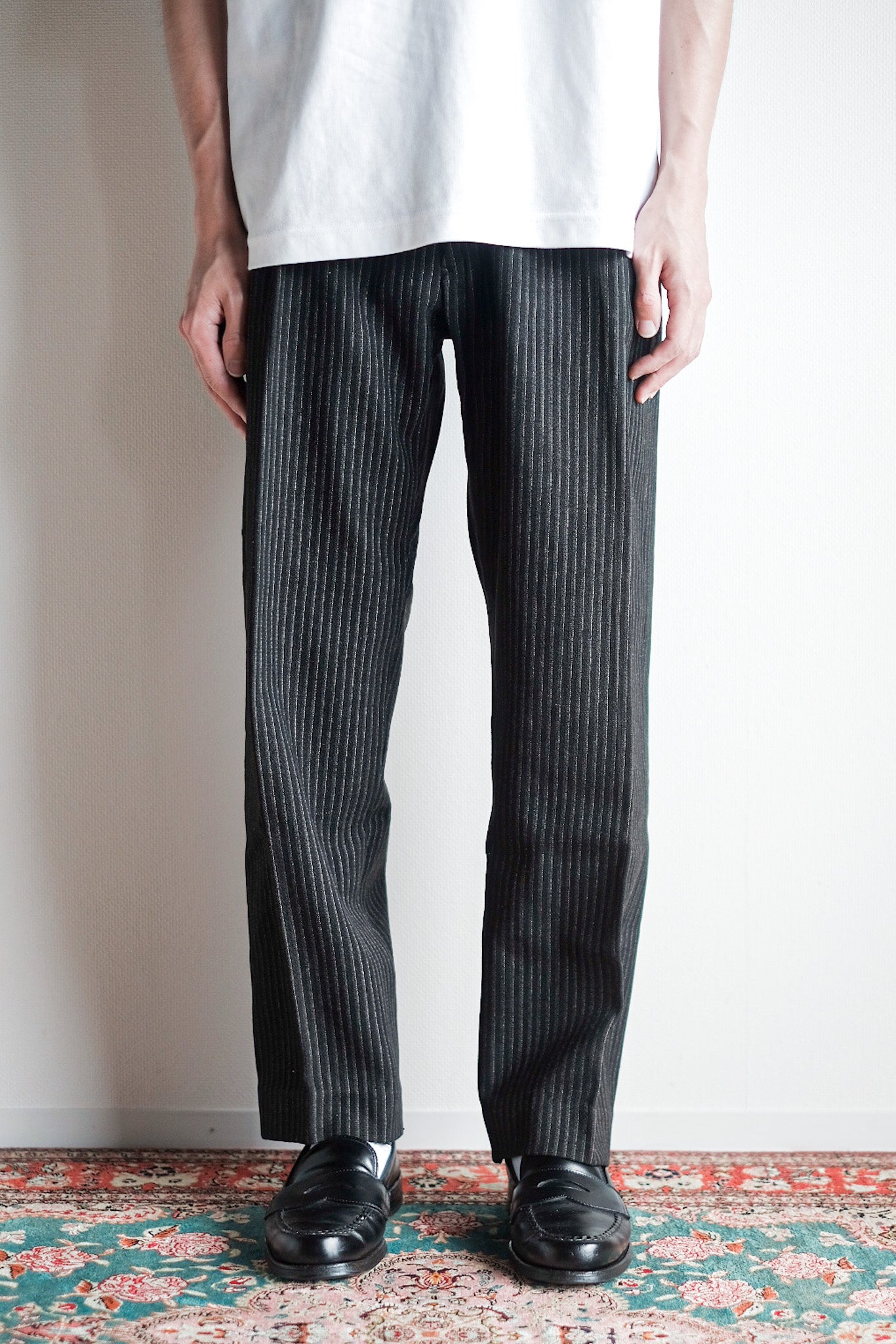 ［~30's］French Vintage Wool Striped Work Pants