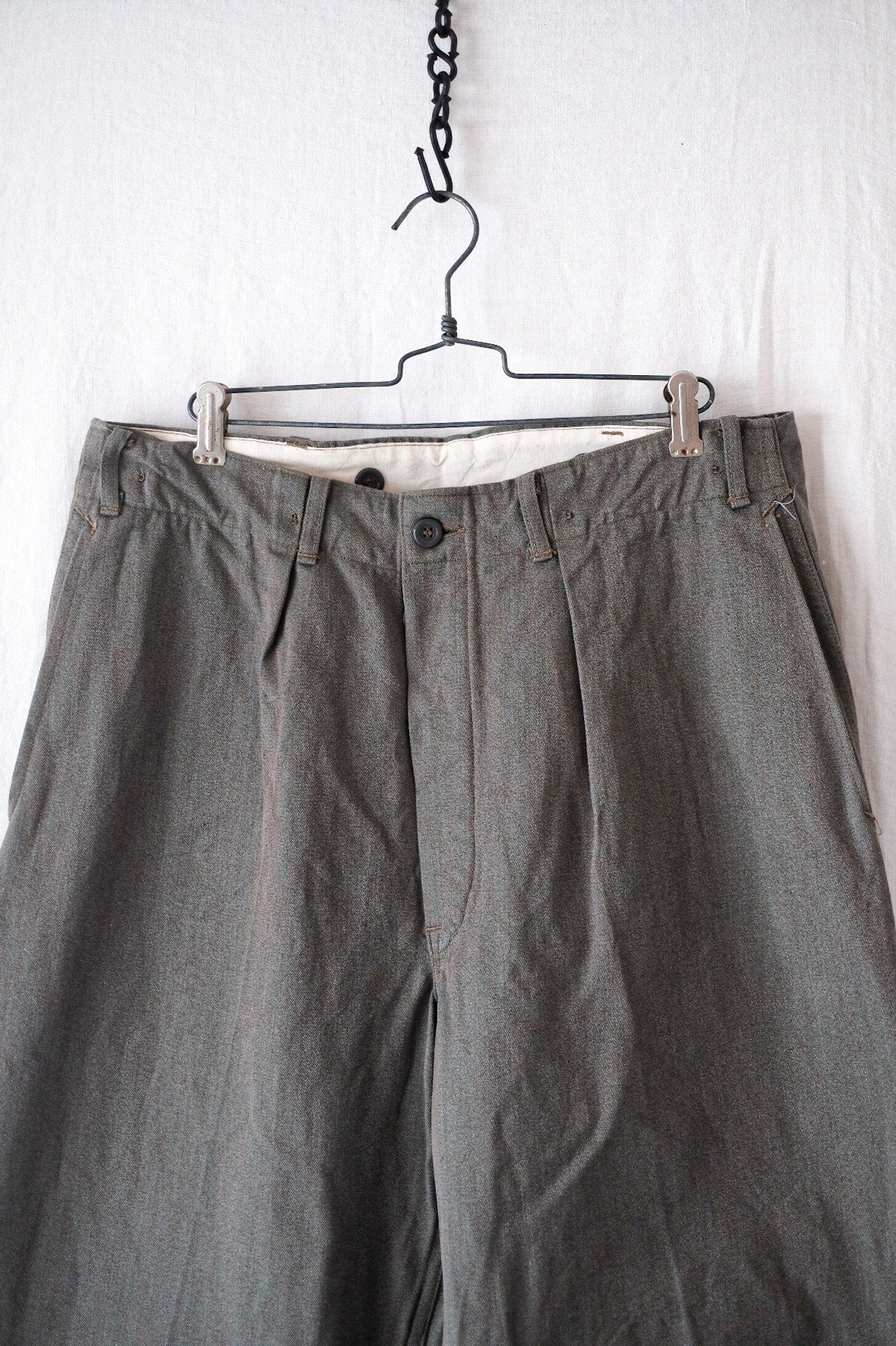 [~ 60's] กางเกงนักโทษกองทัพสวีเดน "สต็อกตาย"