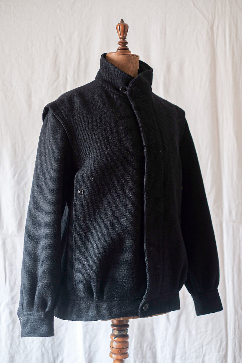 [~ 80's] ผ้าขนสัตว์วินเทจฝรั่งเศส blouson