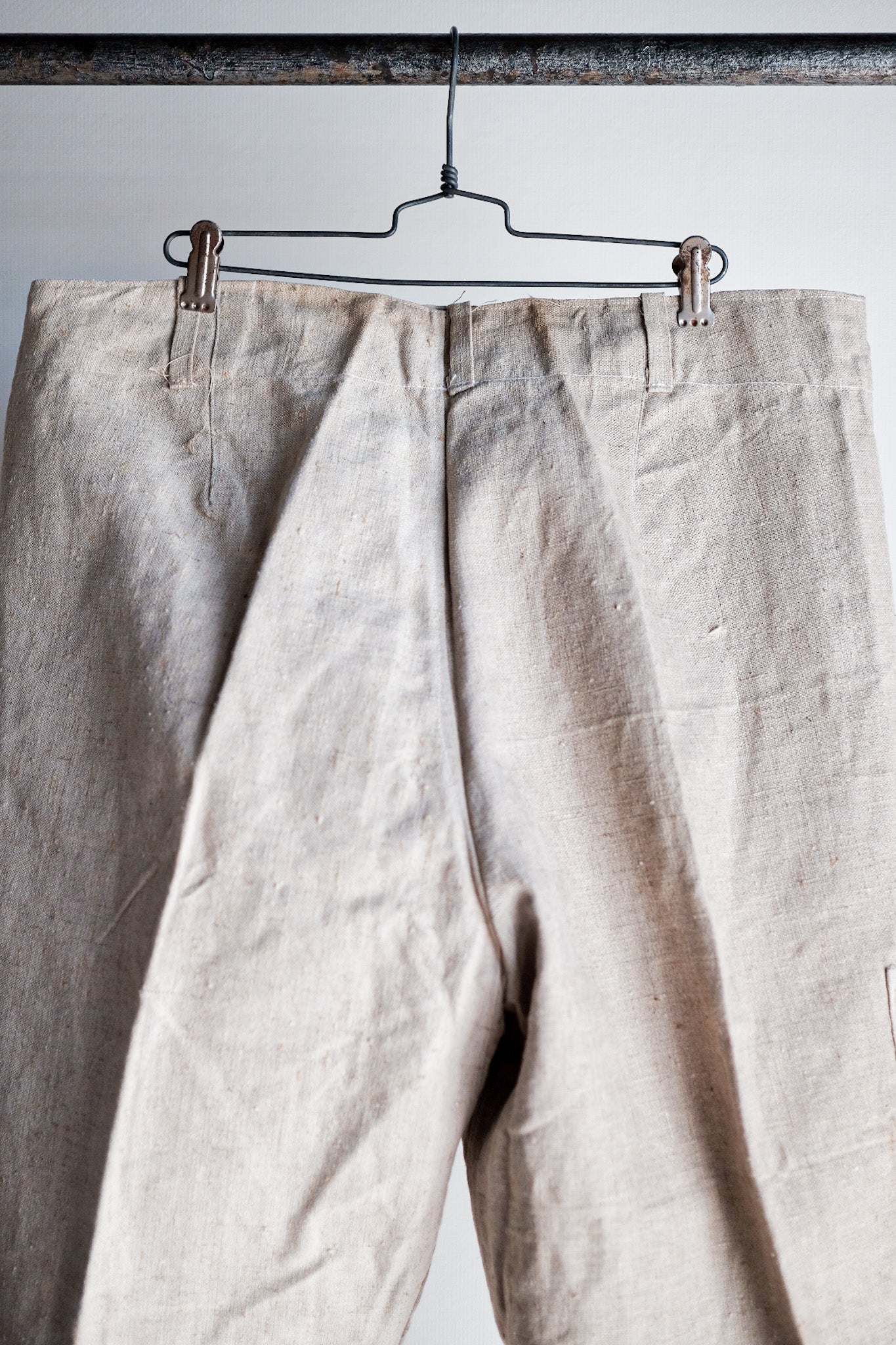 【 ~ 40's 】กางเกงผ้าลินินกองทัพเยอรมัน "Dead Stock"