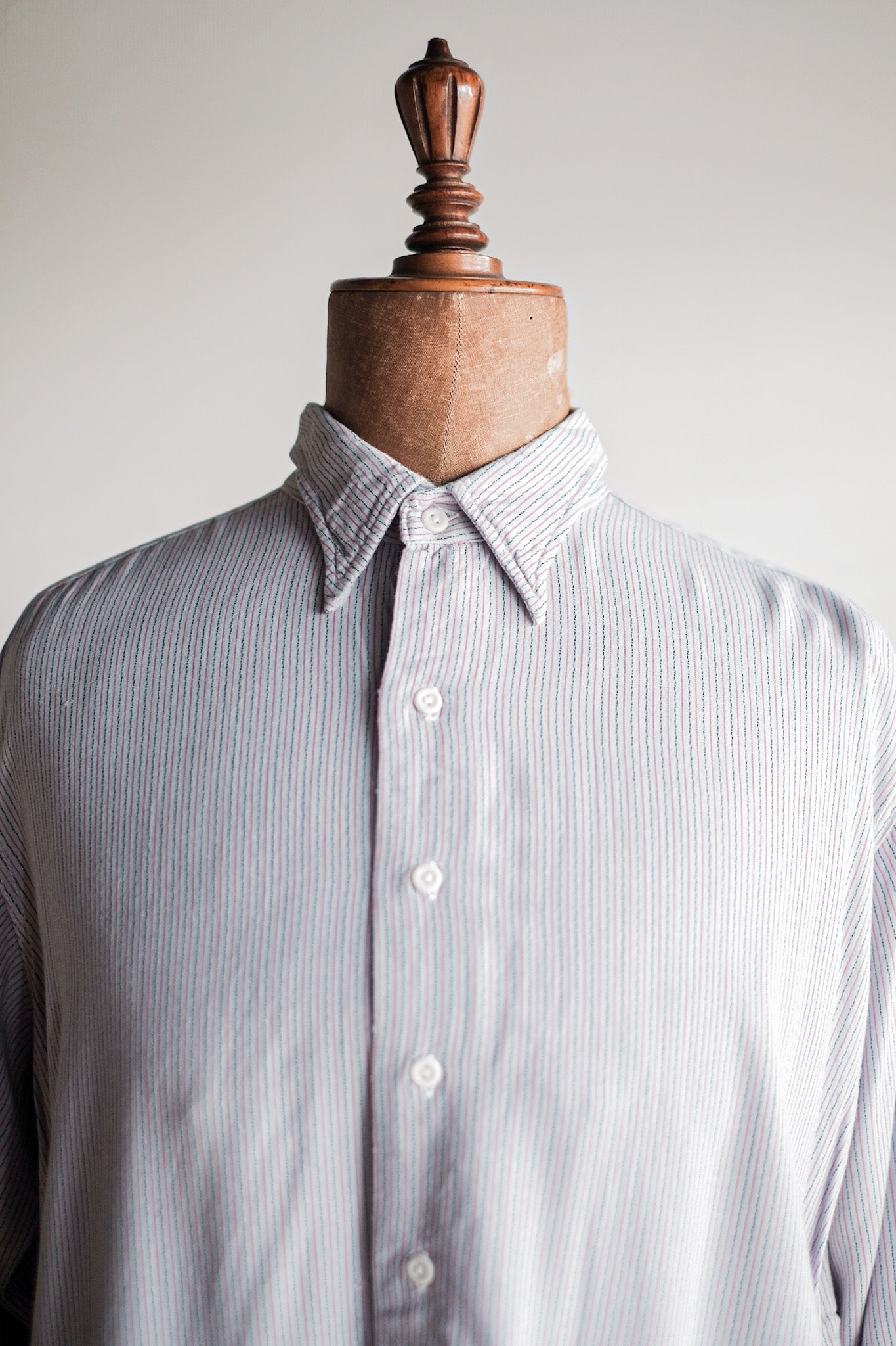【~40's】French Vintage Rayon Grandpa Shirt