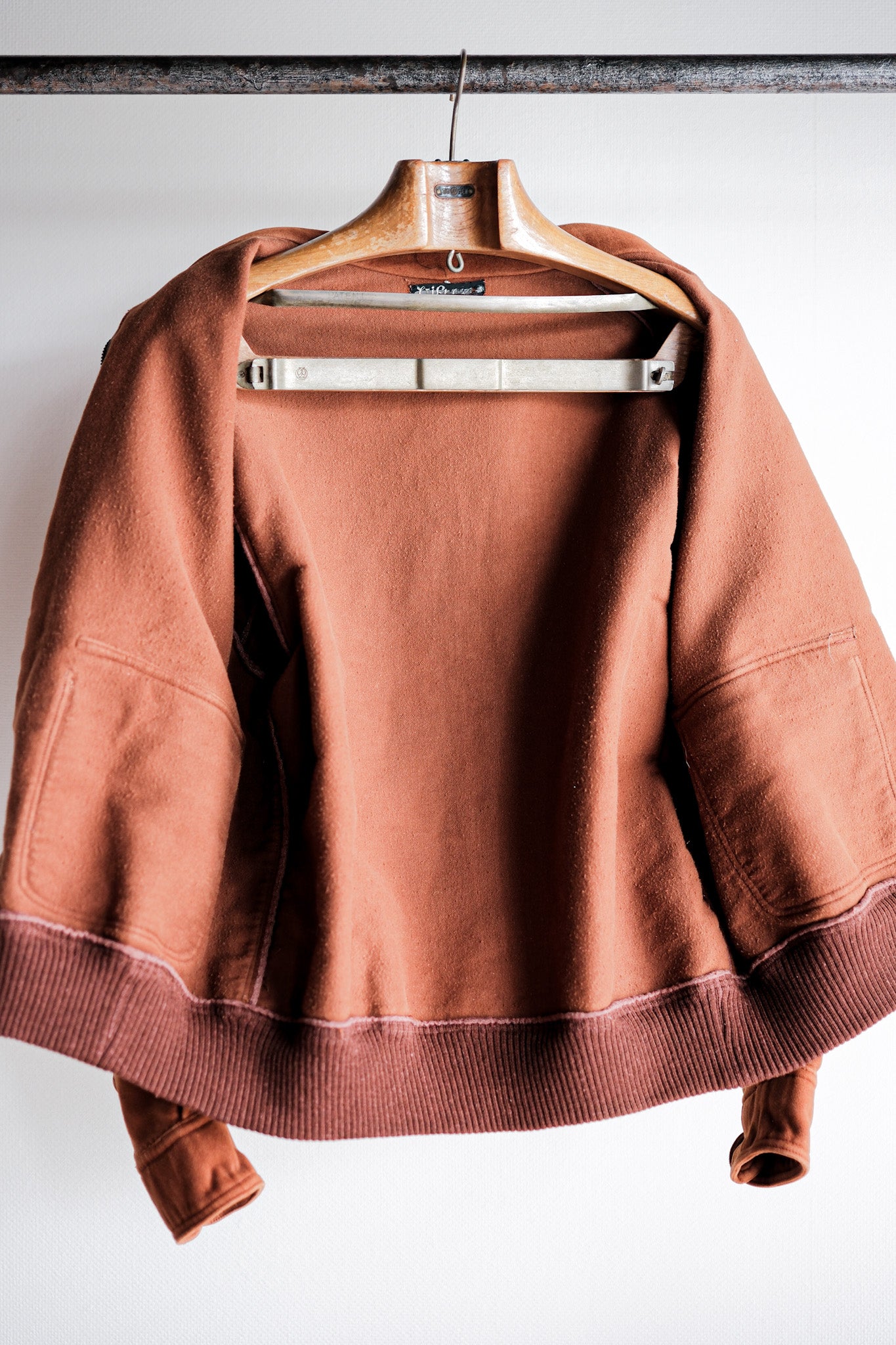 ［~40’s］French Vintage Brown Moleskin Cyclist Jacket