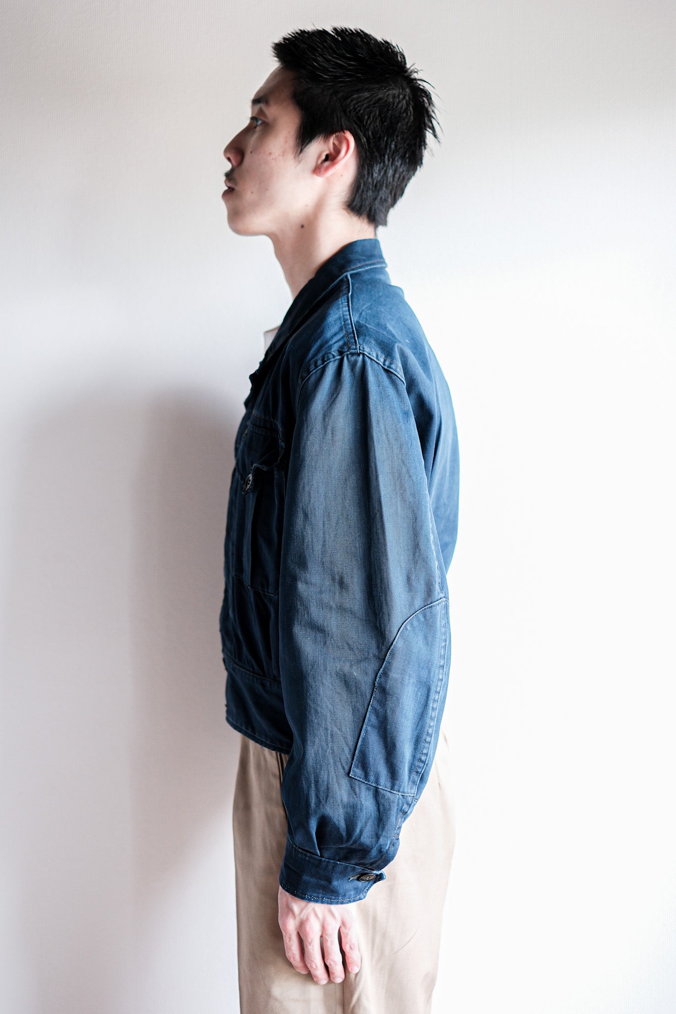 ［~60’s］Royal Canadian Navy Indigo Cotton Twill Work Jacket Size.N2