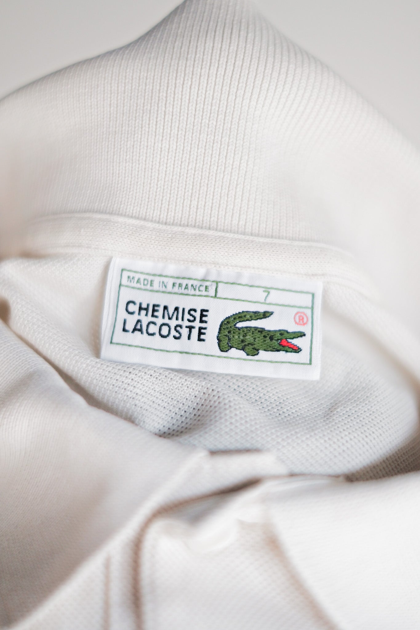 ［~80's］CHEMISE LACOSTE S/S Polo Shirt Size.7 "Ecru"