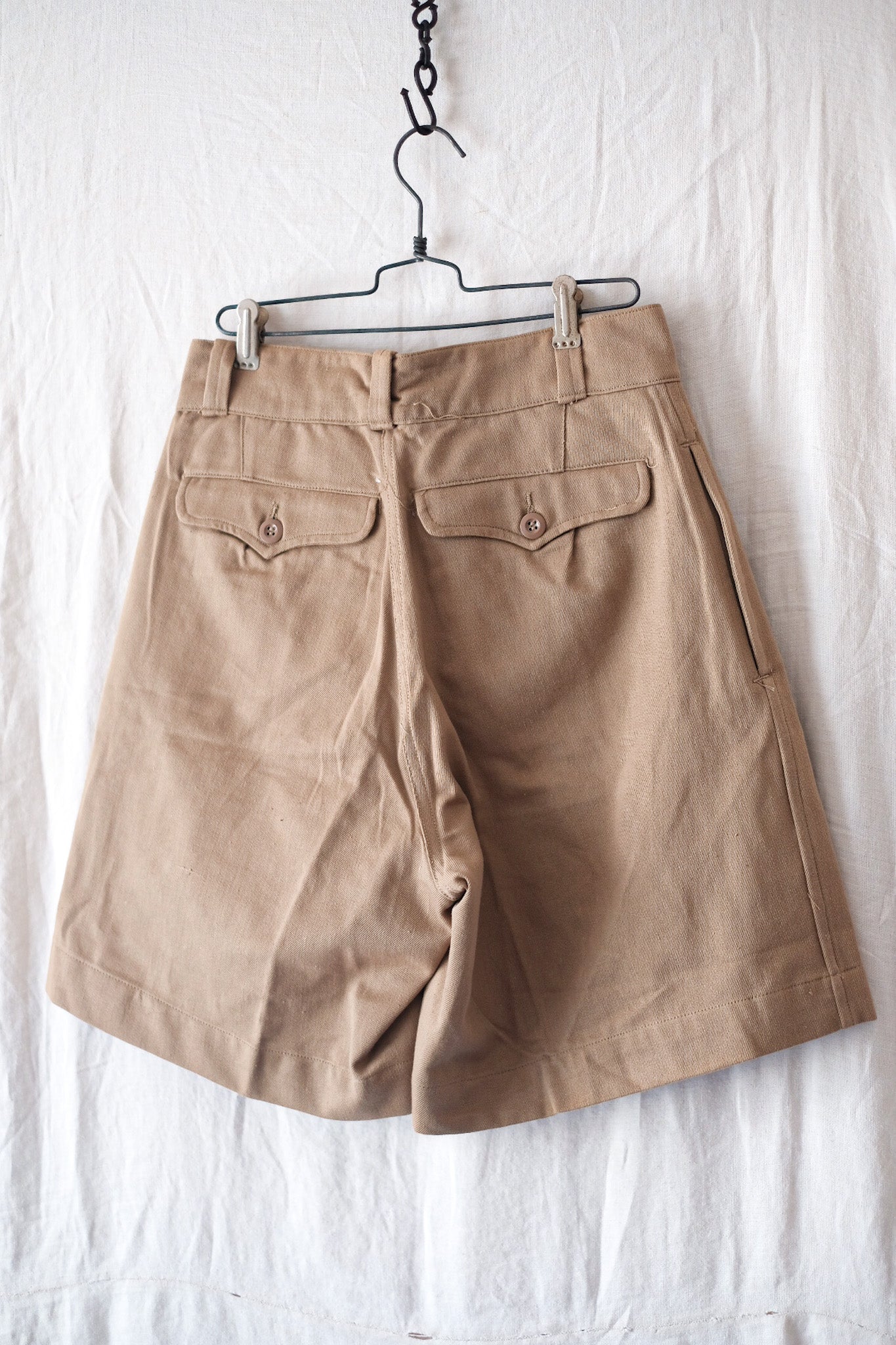 [~ 60's] French Army M52 Chino Shorts Taille.1 "Stock mort"