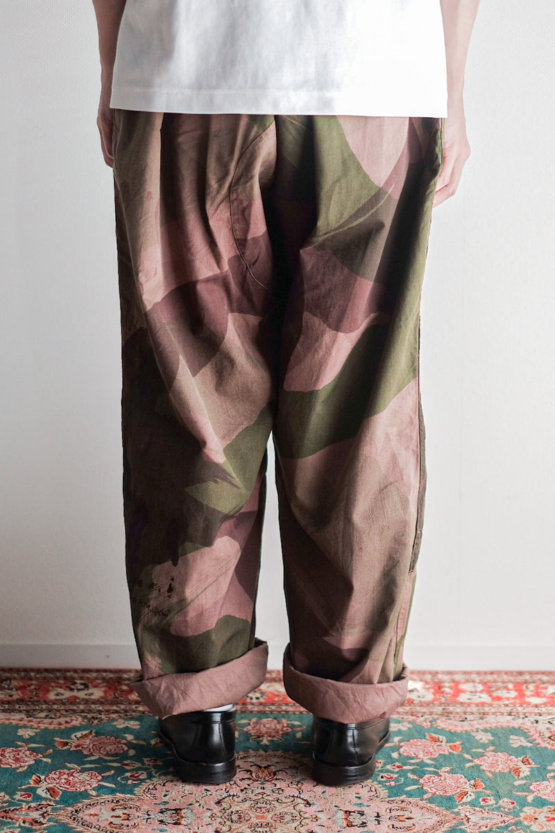 【~40's】British Army SAS Camouflaged Windproof Trousers Size.4 "Unusual Type" "Dead Stock"