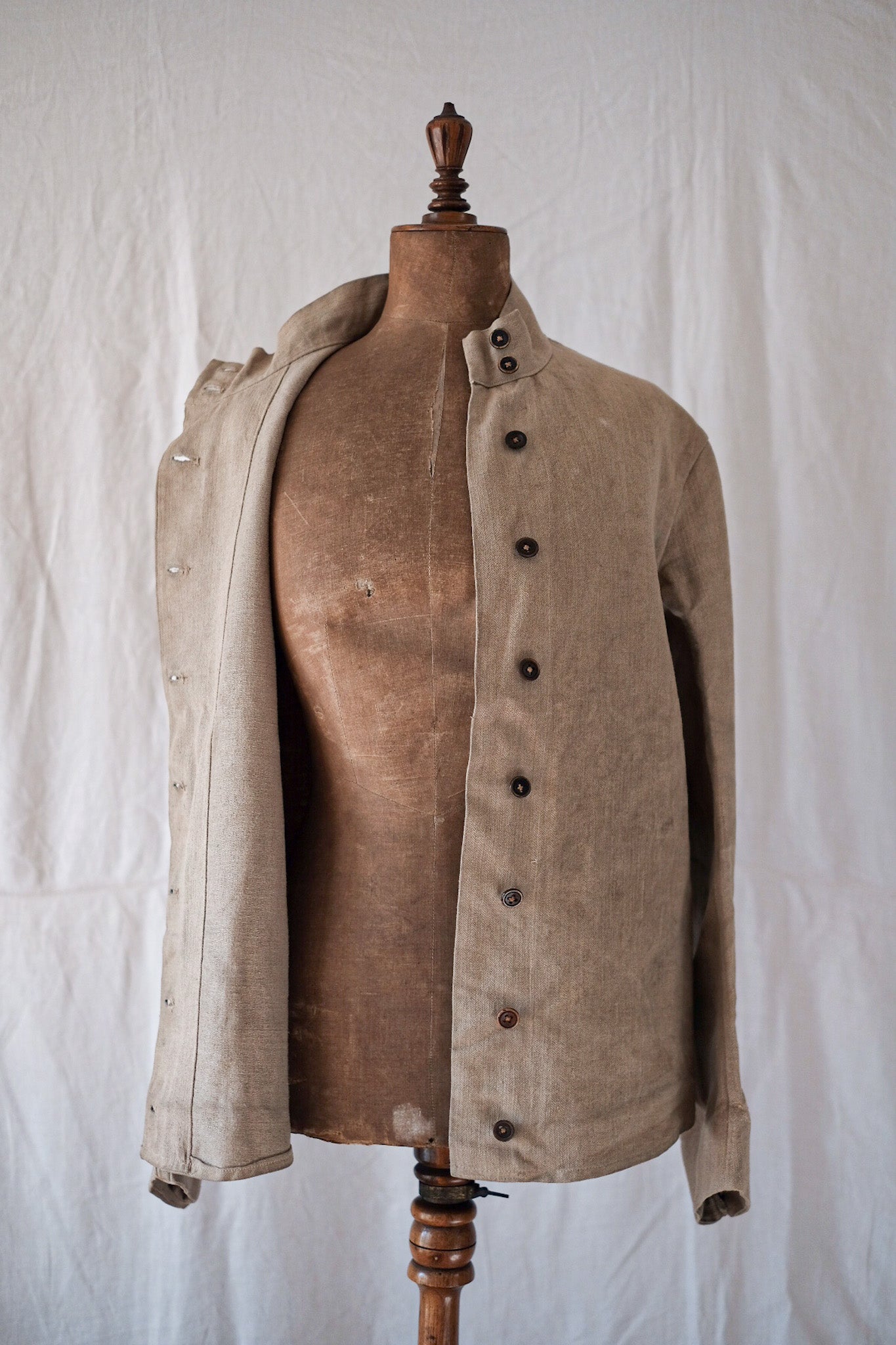 10's] French Army WW1 Linen HBT Bourgeron Jacket