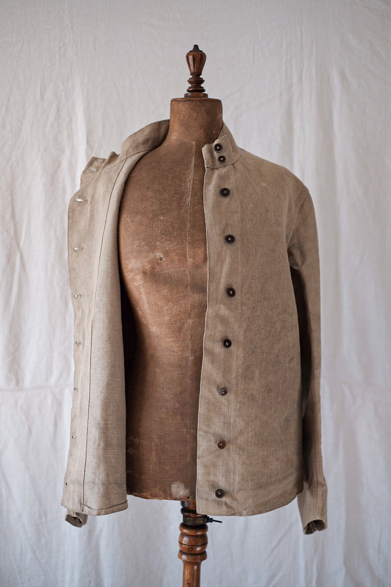 【~10's】French Army WW1 Linen HBT Bourgeron Jacket