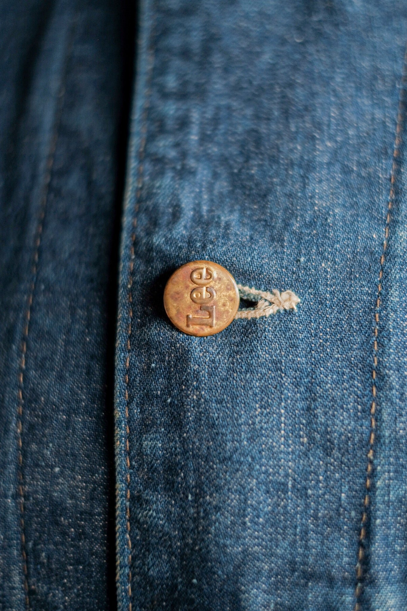 [~ 70 년대] 빈티지 리 91-J 데님 재킷 크기 .38R