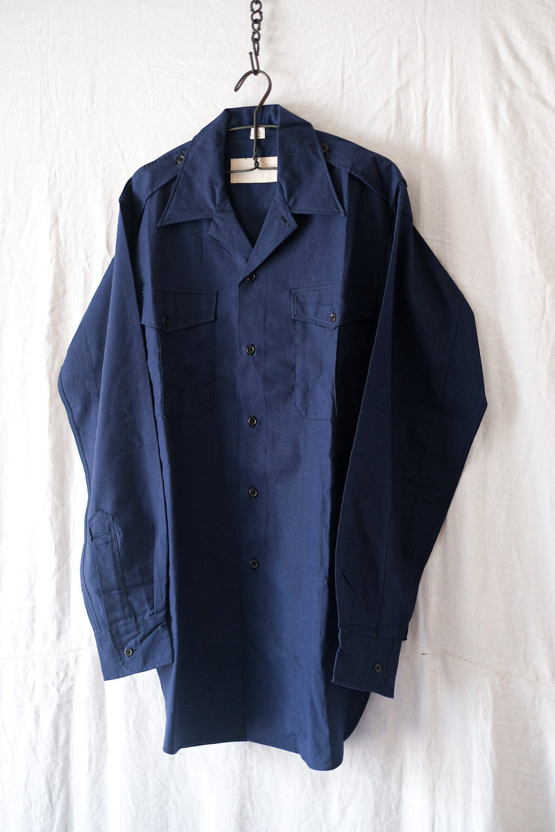 [~ 50's] กองทัพฝรั่งเศส M48 เสื้อเชิ้ต Indigo Metis "Dead Stock"