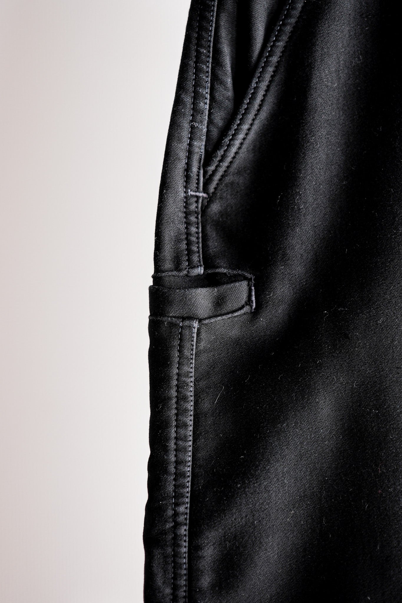 ［~50's］French Vintage Black Moleskin Work Pants "Adolphe Lafont"