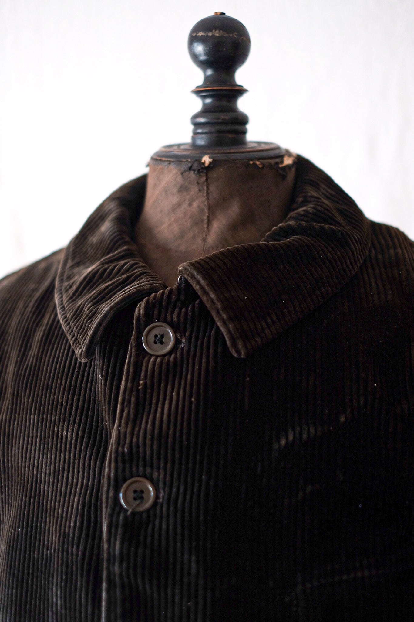 【~30's】French Vintage Dark Brown Corduroy Work Jacket "Adolphe Lafont" "Dead Stock"
