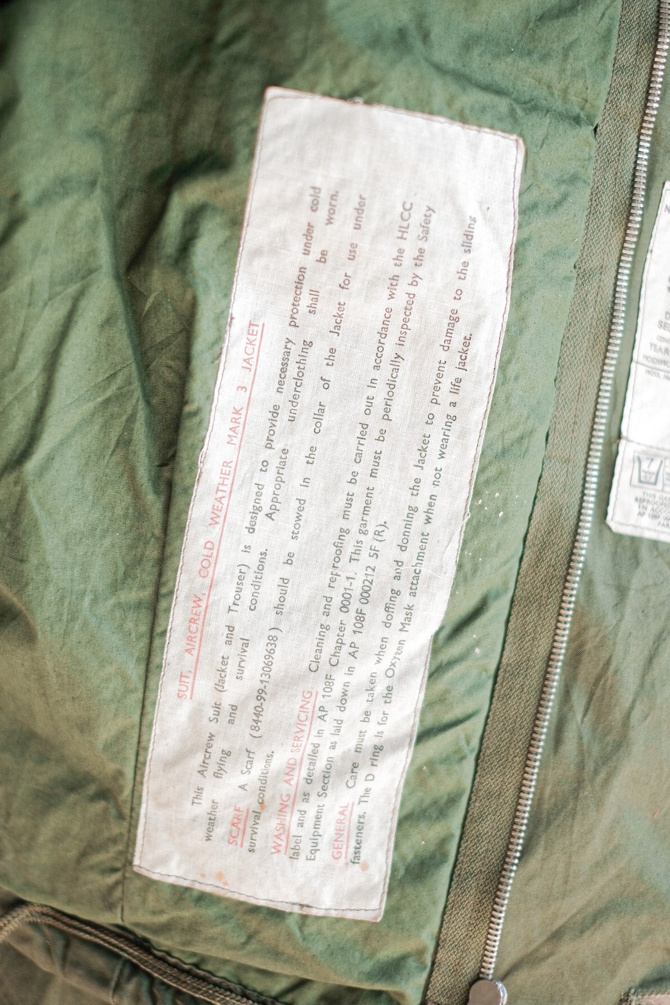 [~ 80's] ROYAL AIR FORCE MK3 COLD WEATHER FLYING JACKET SIZE.4