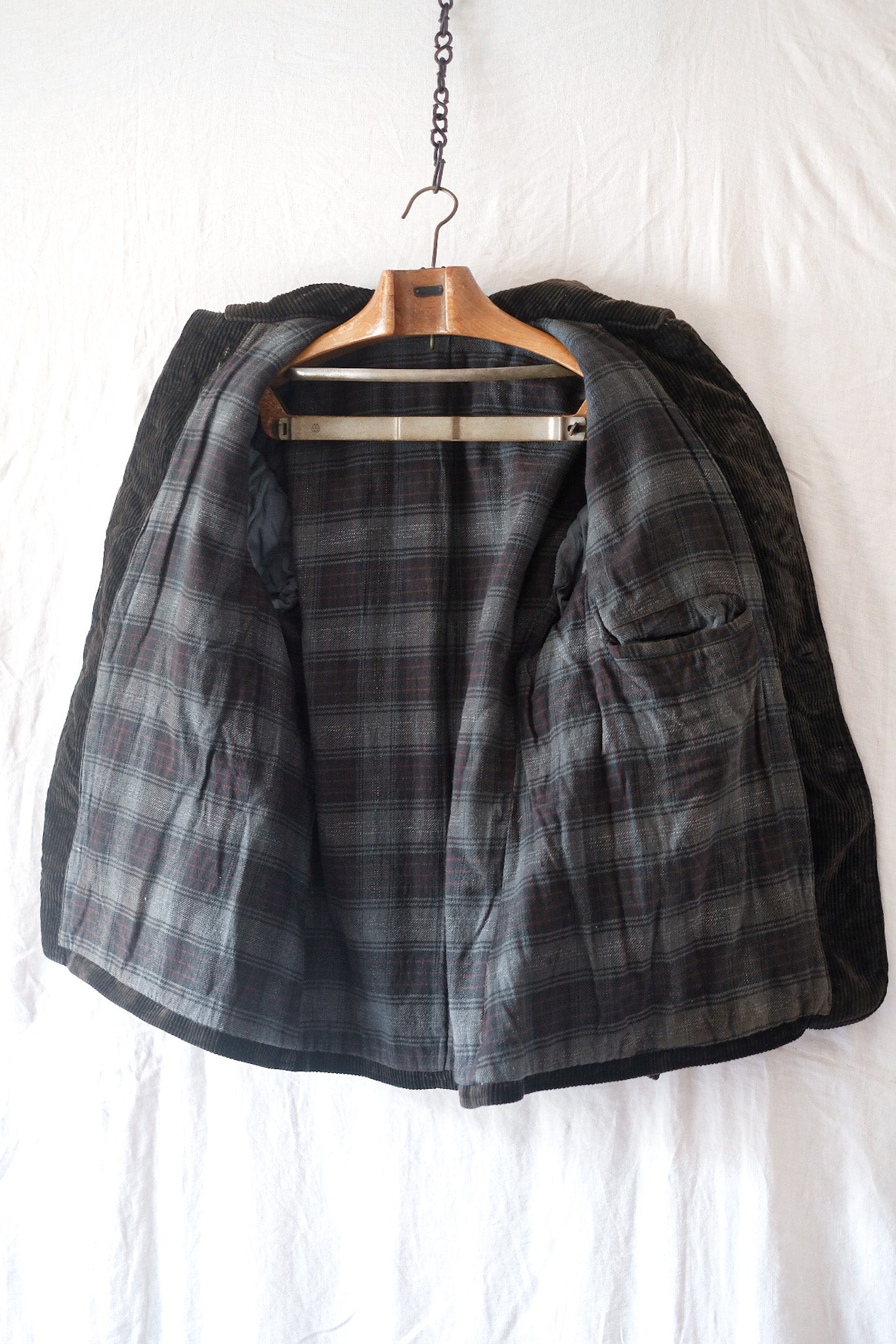 [~ 50's] French Vintage Dark Brown Corduroy Jacket
