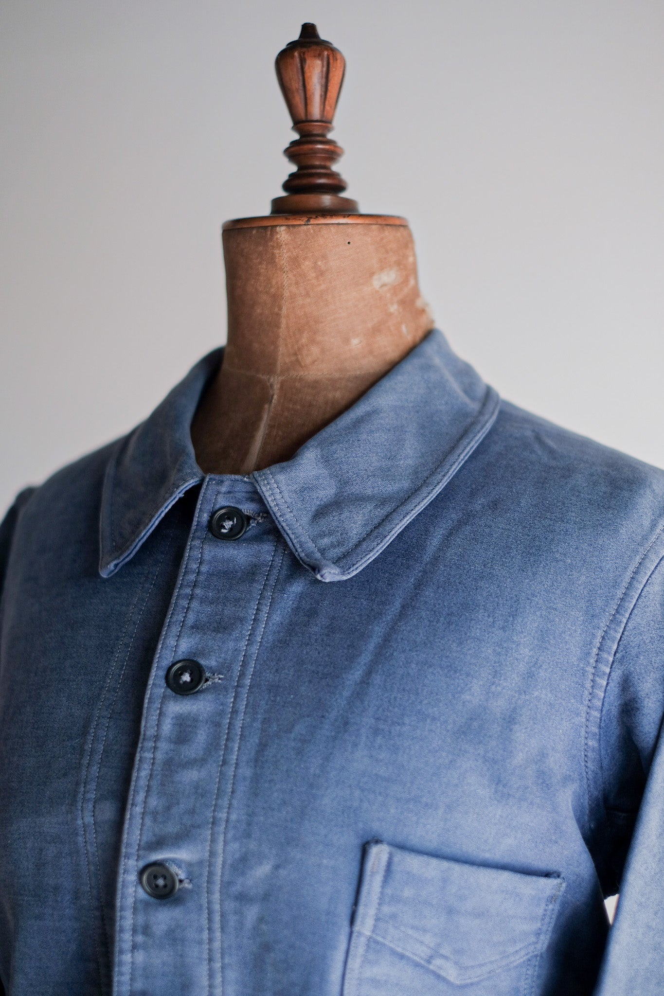 ［~40's］French Vintage Blue Moleskin Work Jacket