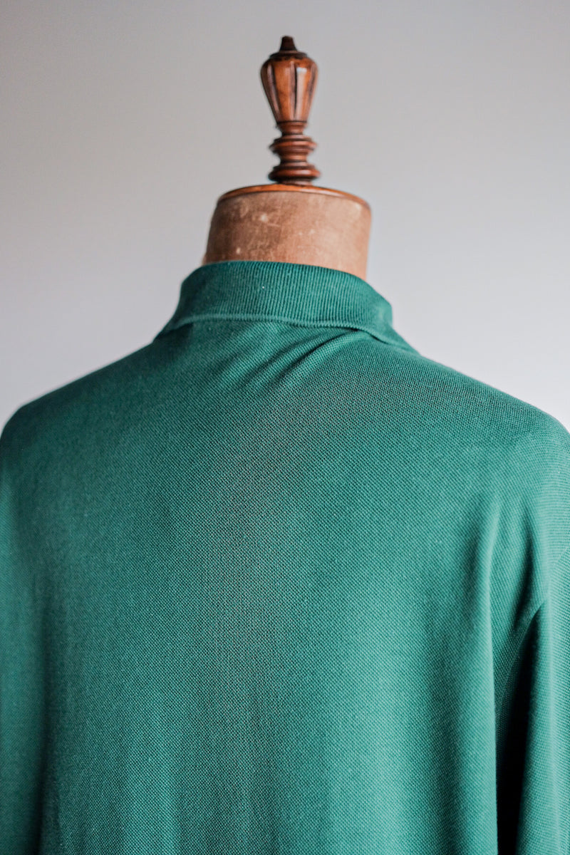 [~ 80's] Chemise Lacoste L/S Polo Size.5 "Forest Green"