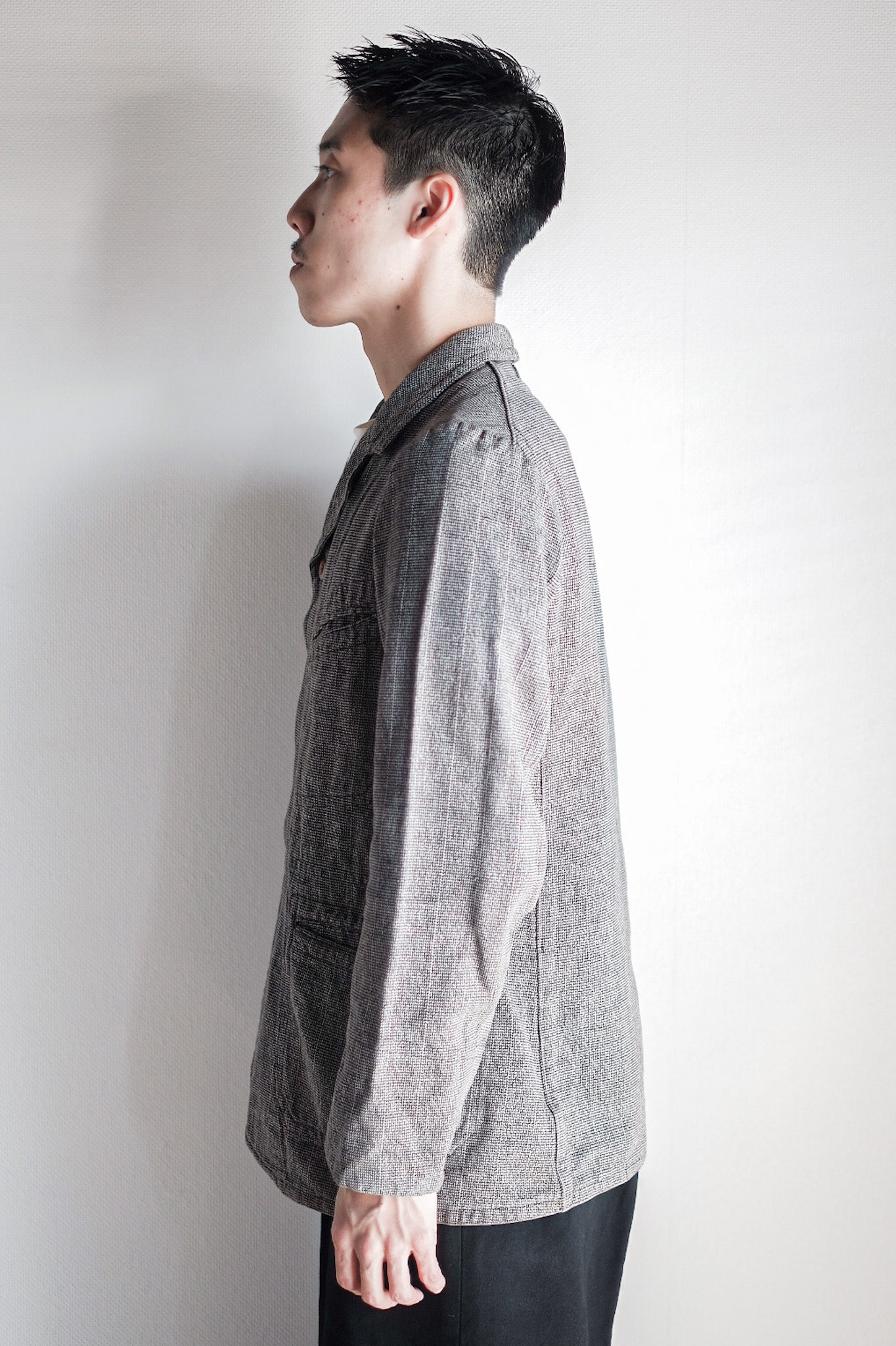［~30's］French Vintage Cotton Checked Sack Jacket