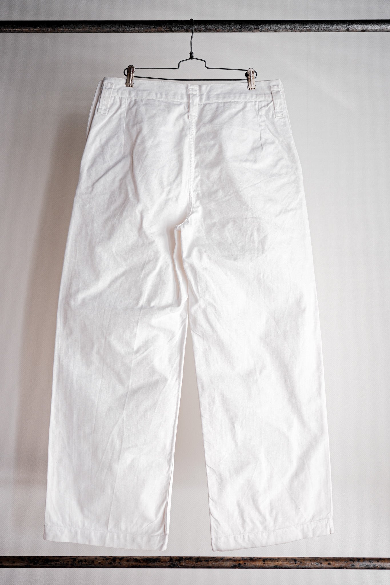 ［~50's］French Navy White Linen Sailor Pants "Dead Stock"