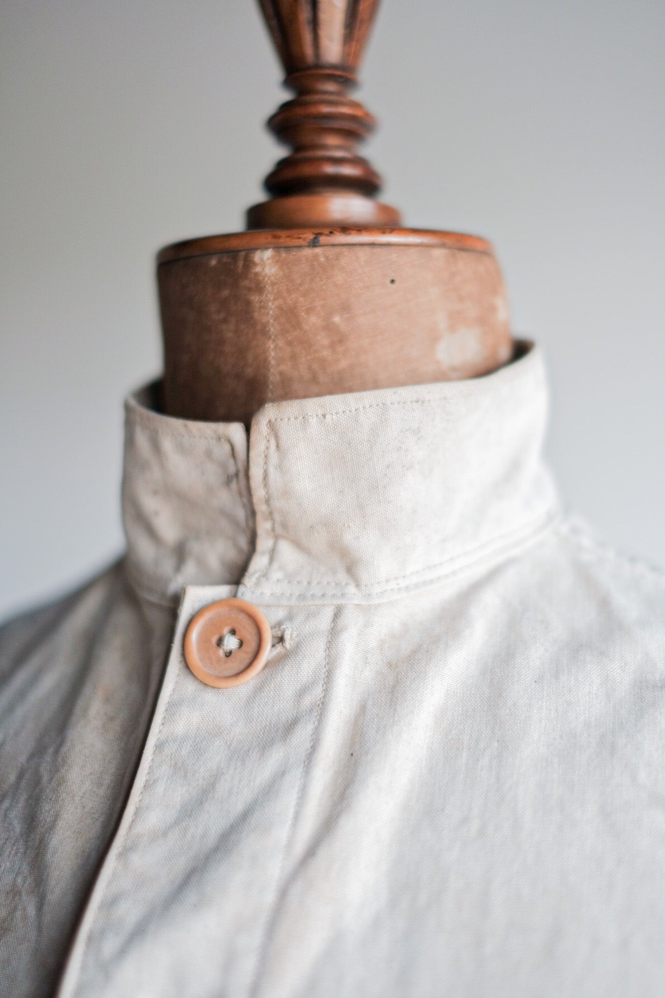 ［~30's］French Vintage Stand Collar Linen Jacket