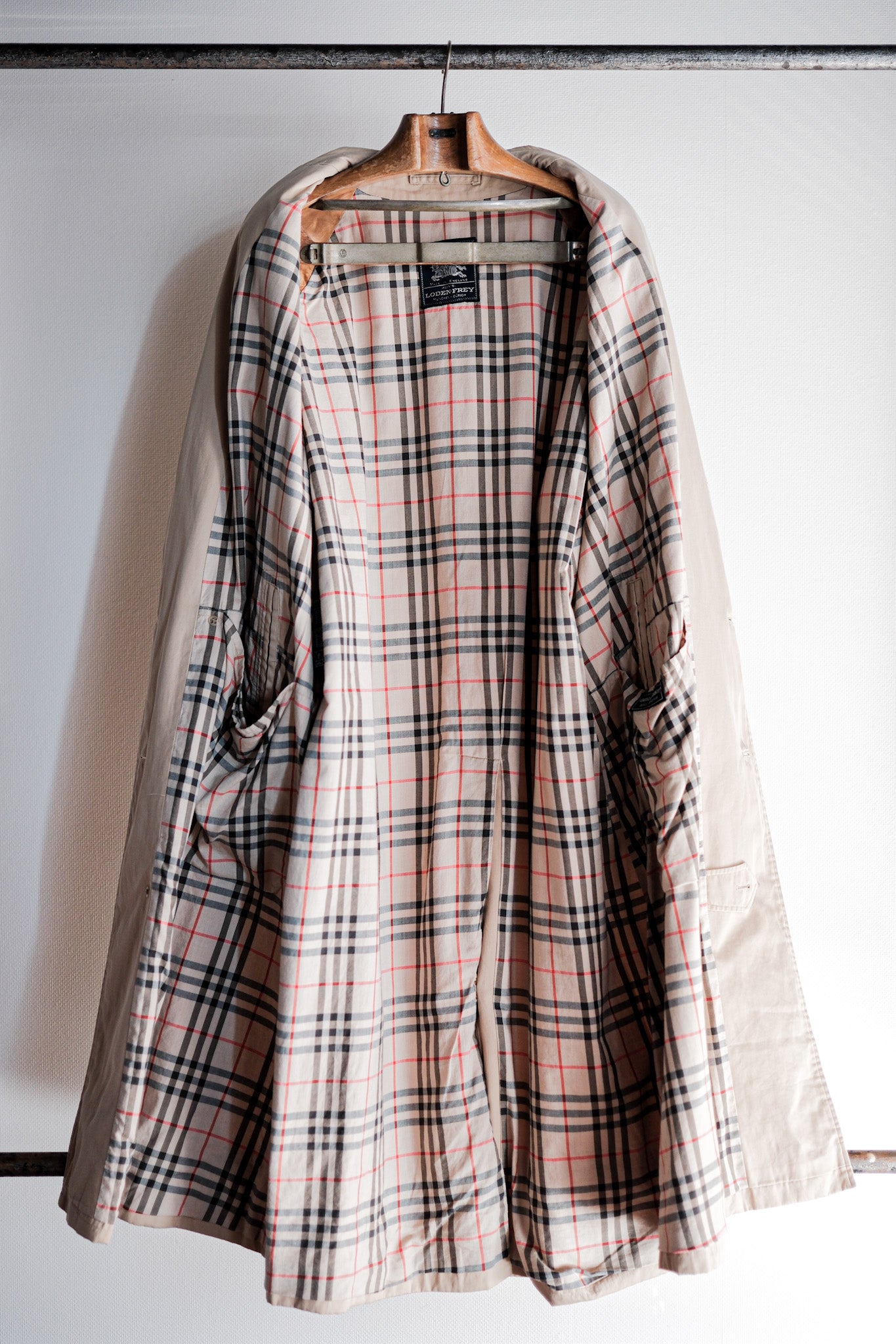 【~70's】Vintage Burberry's Single Raglan Double Breasted Coat "LODEN-FREY 別注"