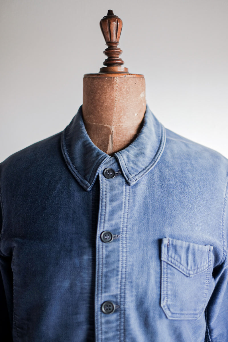 [~ 40's] แจ็คเก็ตงาน Moleskin ของ French Vintage Blue Work