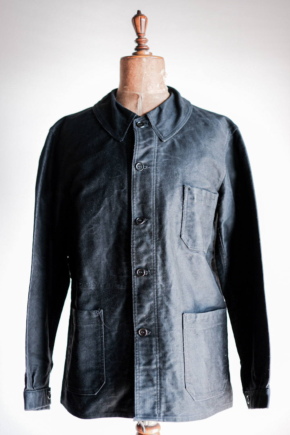 ［~50's］French Vintage Black Moleskin Work Jacket