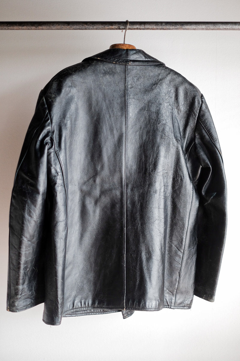 60's] French Vintage Le Corbusier Leather Work Jacket – VIEUX ET