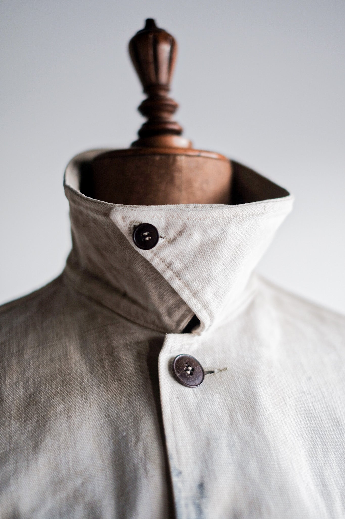 [〜50年代]法國老式白色棉帆布工作夾克