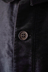 【~30's】French Vintage Black Moleskin Work Jacket