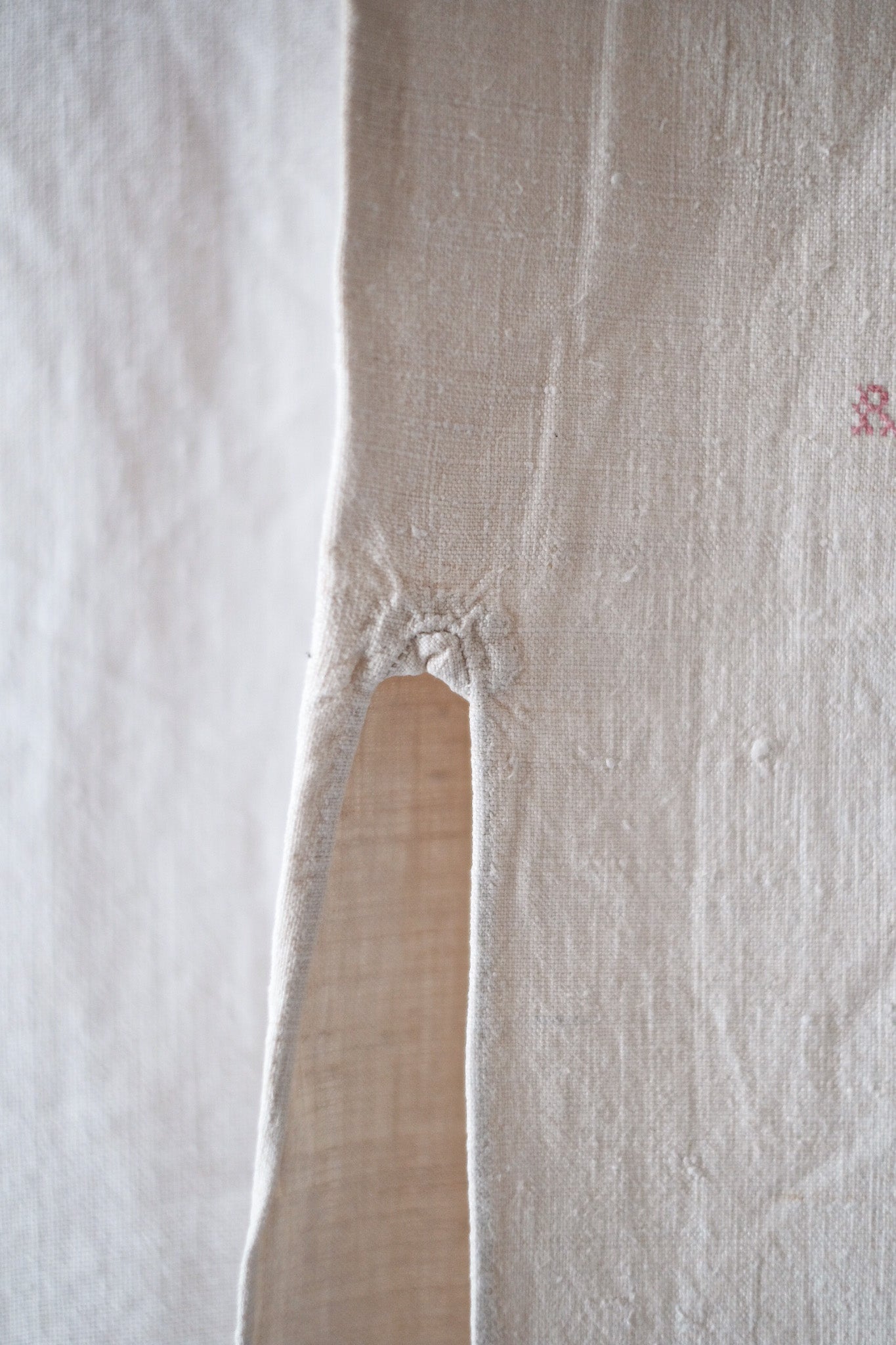 【Early 20th C】French Antique Linen Shirt