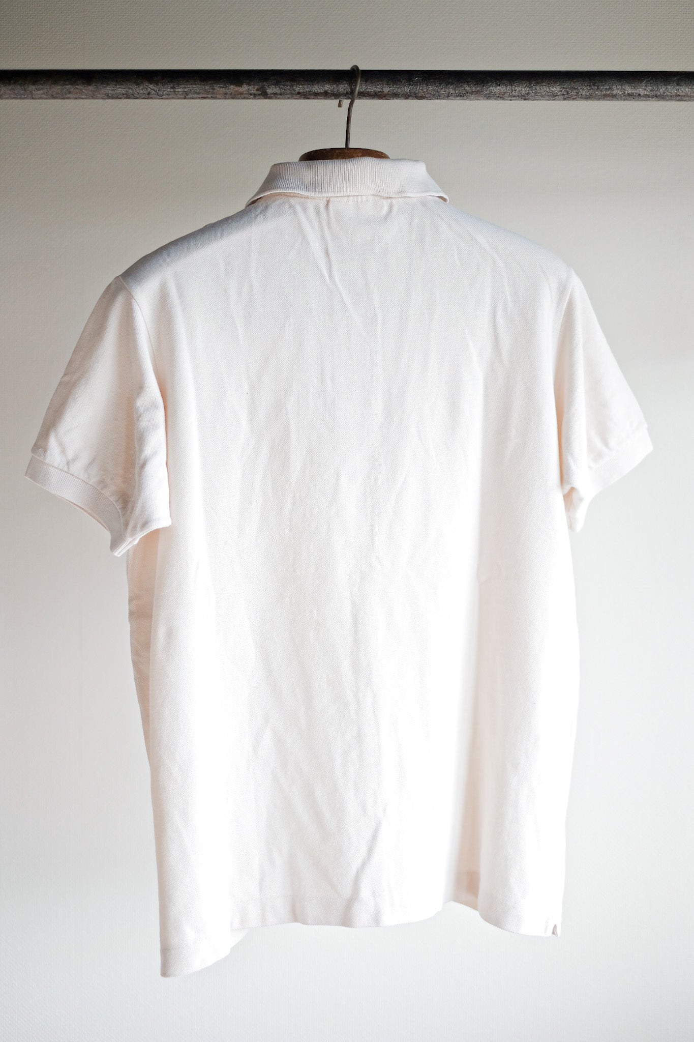 [〜80年代]顏色的lacoste s/s polo襯衫襯衫大小。4“ ecru”