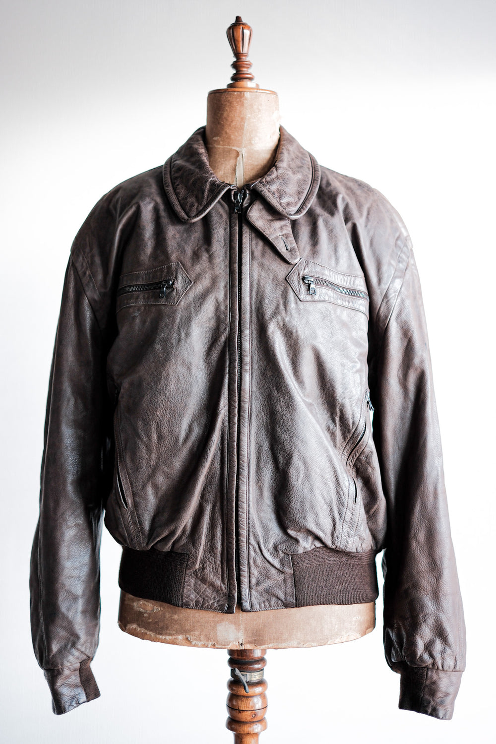 ［~90's］Old SERAPHIN Leather Jacket Size.52