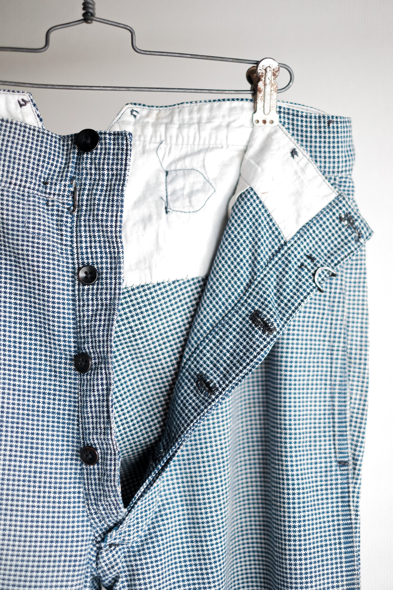 ［~30's］French Vintage Pin Check Work Pants