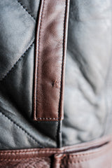 [~ 70's] Old Marcel Lassance Leather Bomber Jacket Size.52
