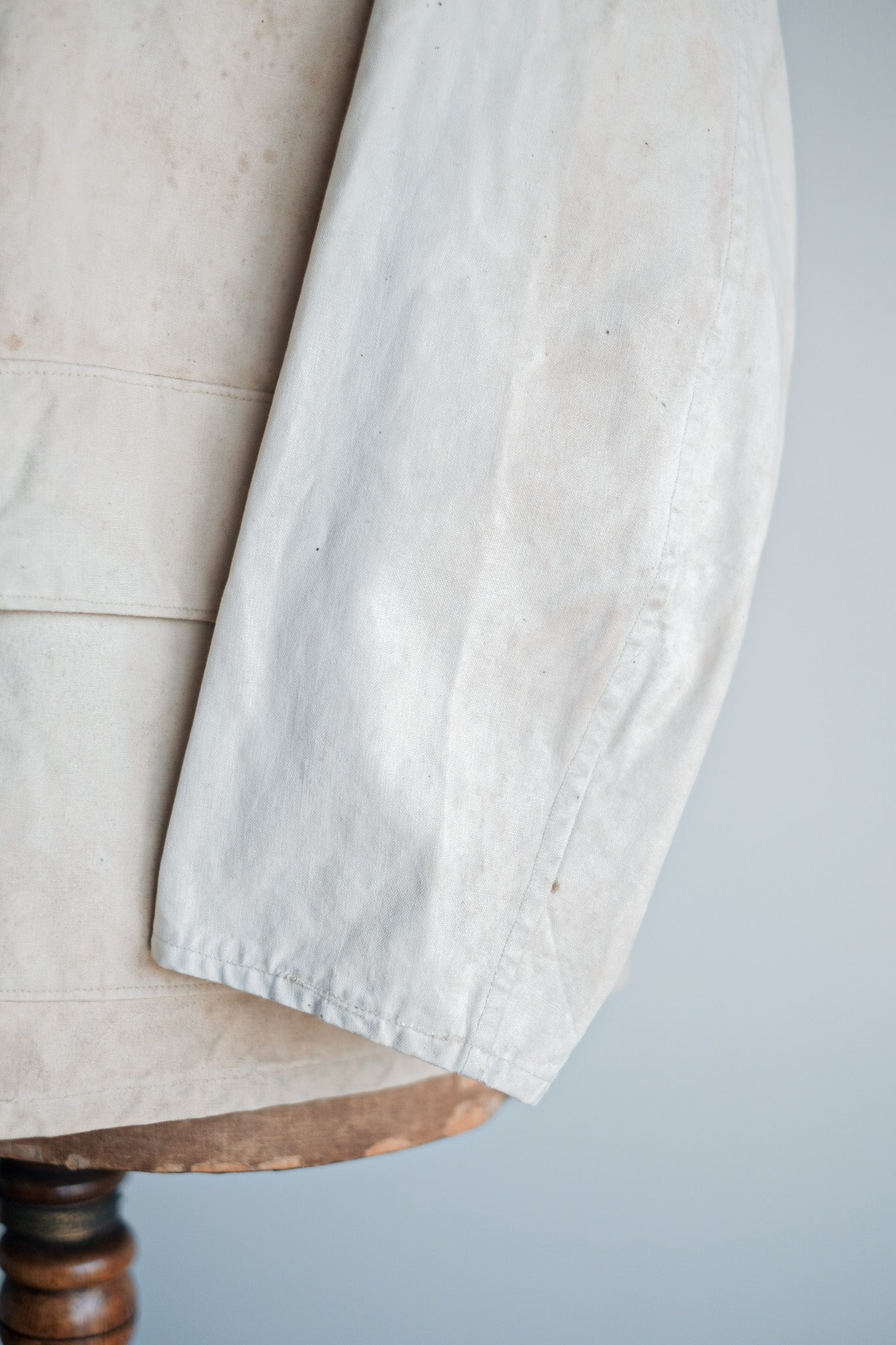［~30's］French Vintage Stand Collar Linen Jacket